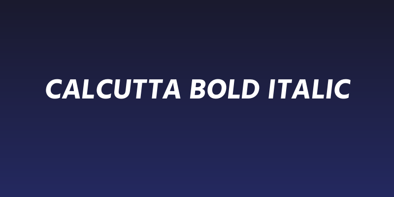 Calcutta Bold Italic Social Header