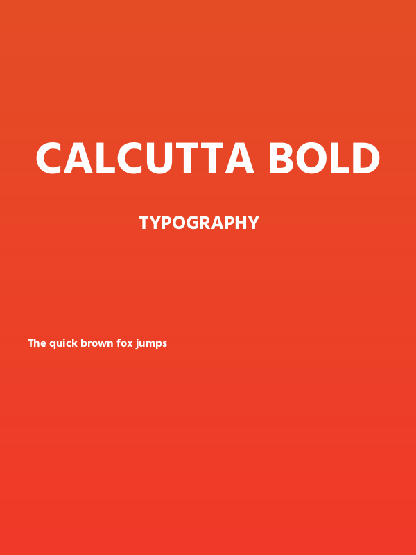 Calcutta Bold Poster