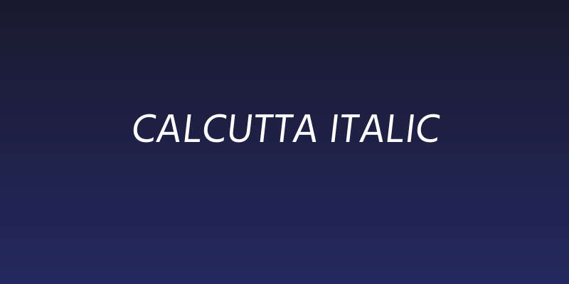 Calcutta Italic Social Header