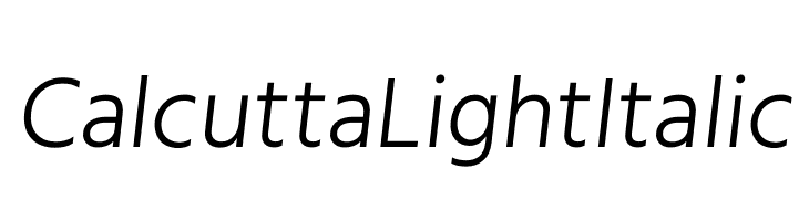 Calcutta Light Italic  Free Fonts Download