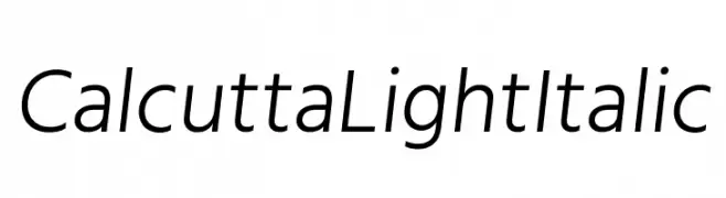 Calcutta Light Italic  Скачать бесплатные шрифты