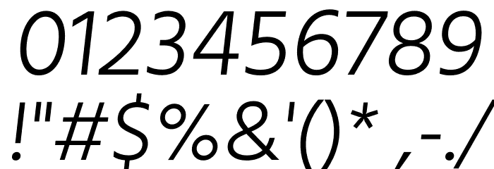 Calcutta Light Italic Font OTHER CHARS