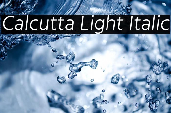 Calcutta Light Italic Example 1