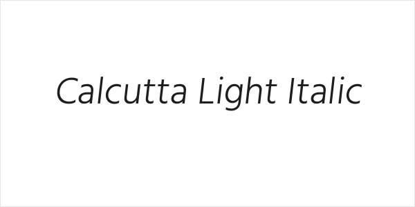 Calcutta Light Italic Logo