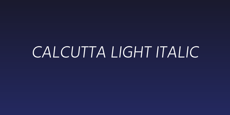 Calcutta Light Italic Social Header