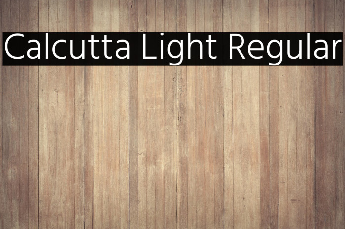 Calcutta Light Regular Example 1
