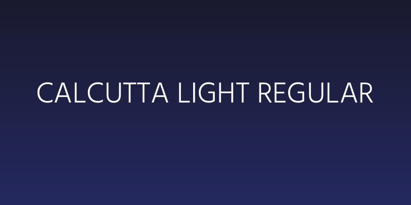 Calcutta Light Regular Social Header
