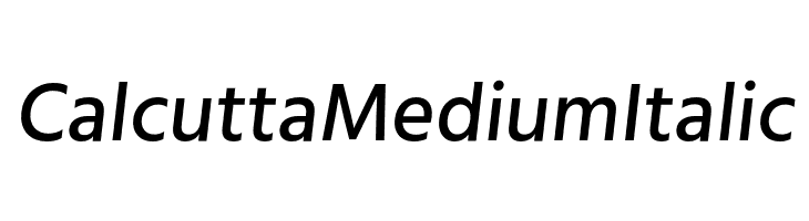 Calcutta Medium Italic  Free Fonts Download