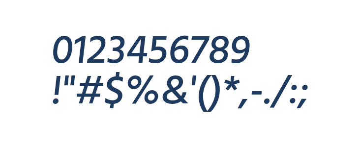 Calcutta Medium Italic Other Characters