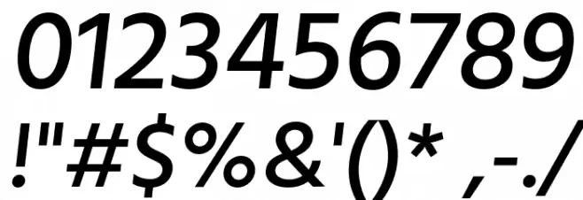 Calcutta Medium Italic Font OTHER CHARS