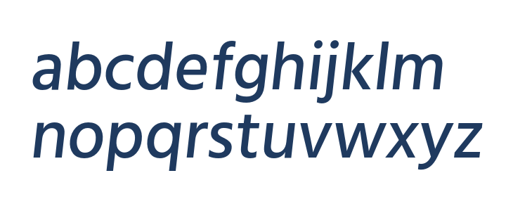 Calcutta Medium Italic Lowercase