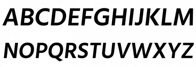 Calcutta SemiBold Italic Schriftart Groß