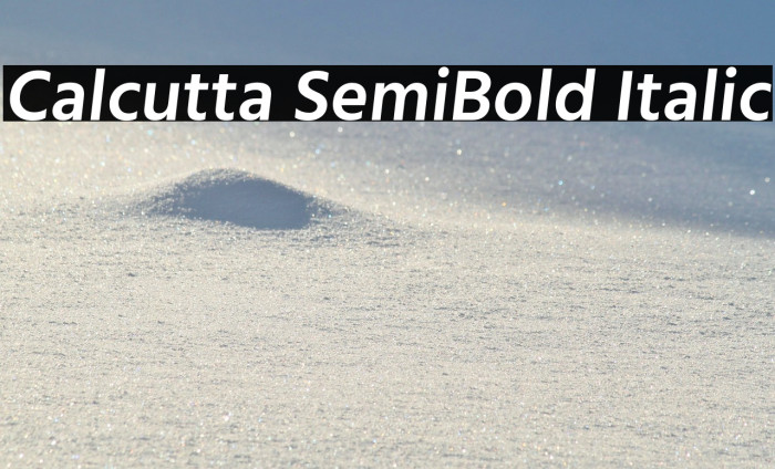 Calcutta SemiBold Italic Example 1