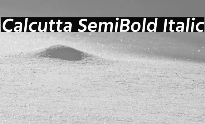 Calcutta SemiBold Italic Font examples