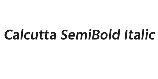 Calcutta SemiBold Italic Logo