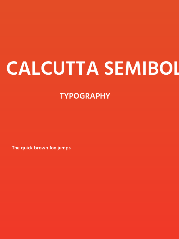 Calcutta SemiBold Regular Poster