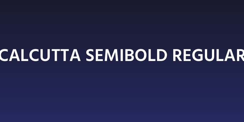 Calcutta SemiBold Regular Social Header