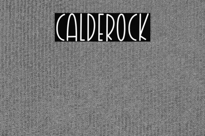 Calderock Font examples