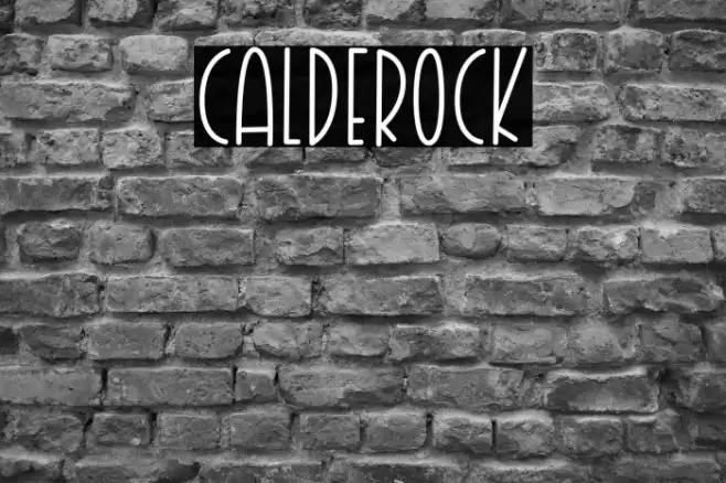 Calderock Font examples