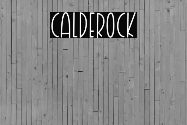 Calderock Font examples