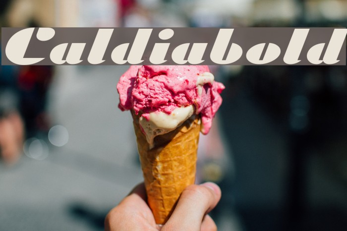 Caldiabold Schriftart examples