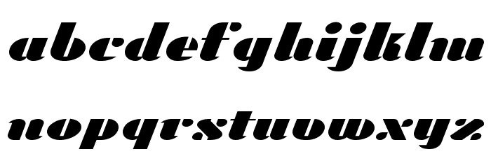 Caldiabold Schriftart Kleinbuchstaben