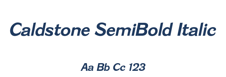 Caldstone SemiBold Italic Font Preview