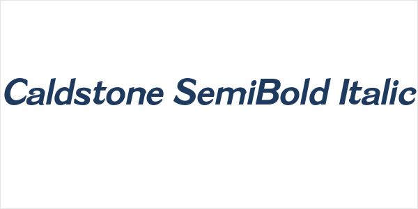 Caldstone SemiBold Italic Logo
