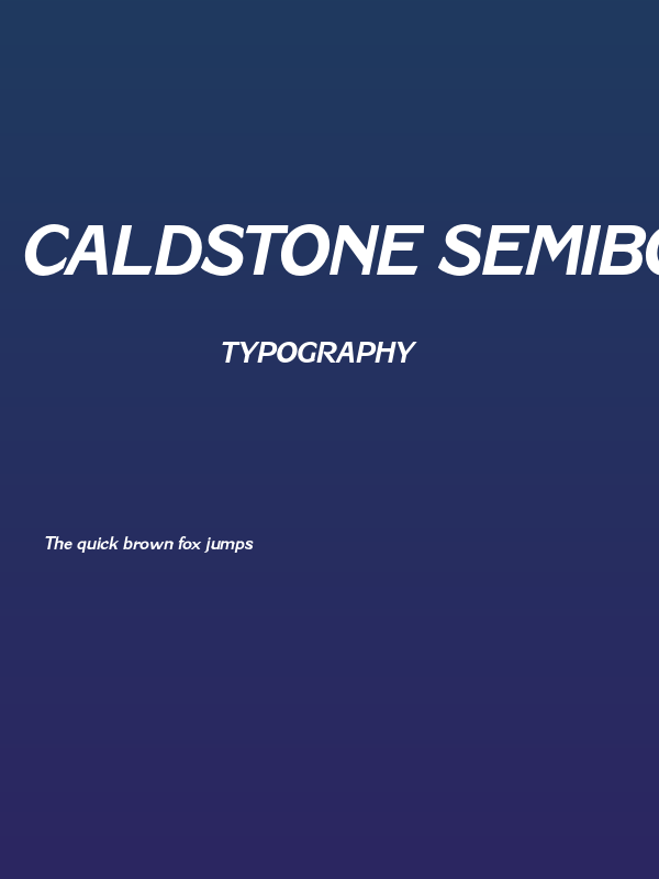 Caldstone SemiBold Italic Poster