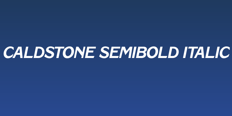 Caldstone SemiBold Italic Social Header