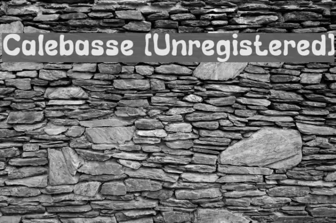 Calebasse [Unregistered] Schriftart examples