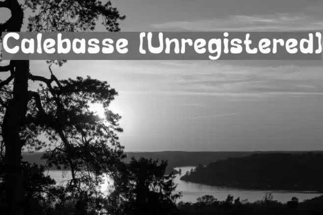 Calebasse [Unregistered] Schriftart examples