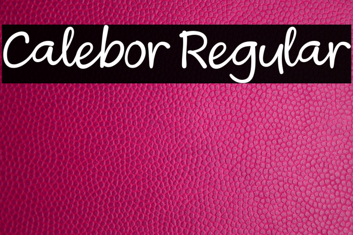 Calebor Regular Example 1