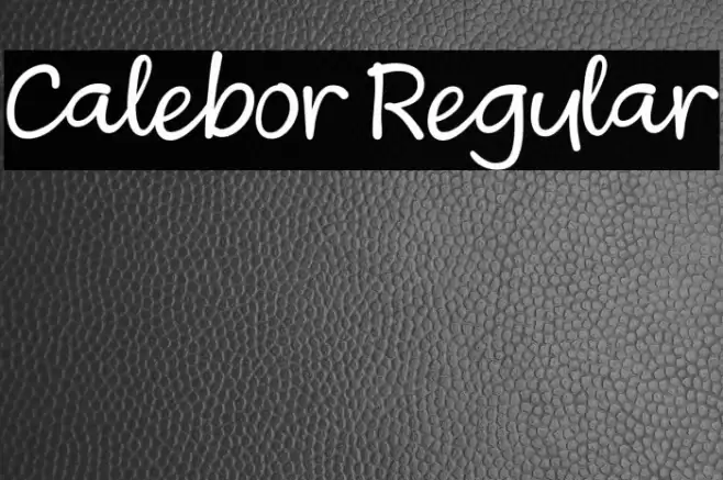 Calebor Regular フォント examples