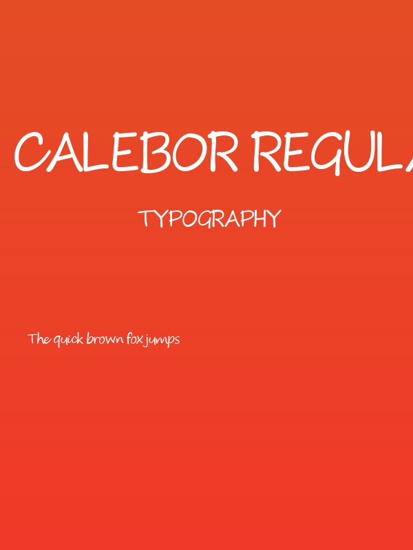 Calebor Regular Poster