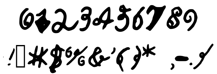 CalebsCoolHandwriting Font OTHER CHARS