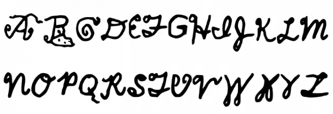 CalebsCoolHandwriting Font Litere mari