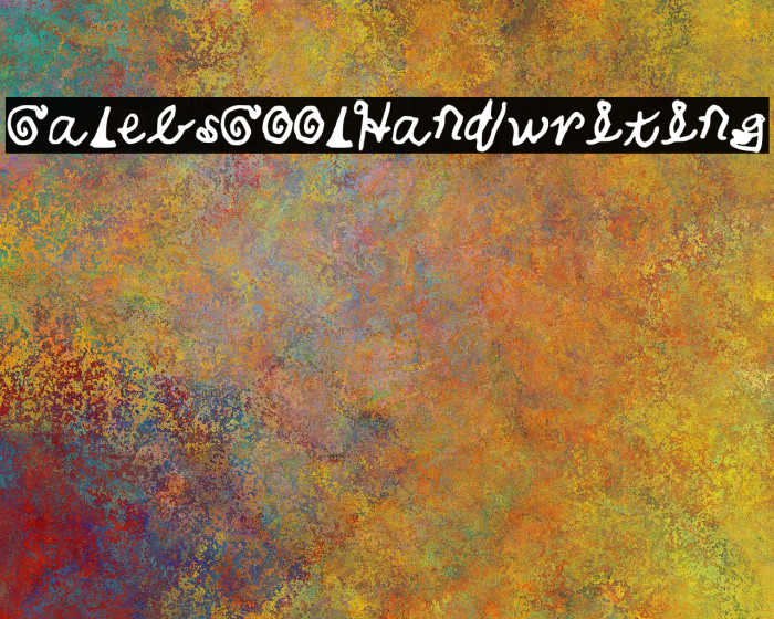 CalebsCoolHandwriting Font examples
