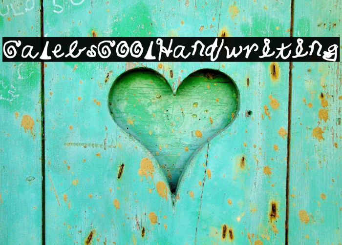 CalebsCoolHandwriting Font examples