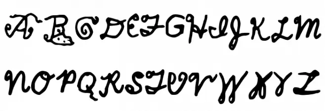 CalebsCoolHandwriting Font Litere mari