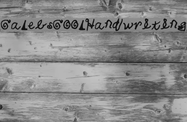 CalebsCoolHandwriting Font examples