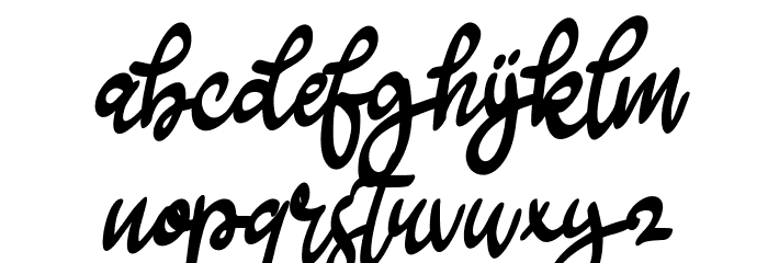 Caledy FREEE Font LOWERCASE