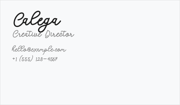 Calega Business Card