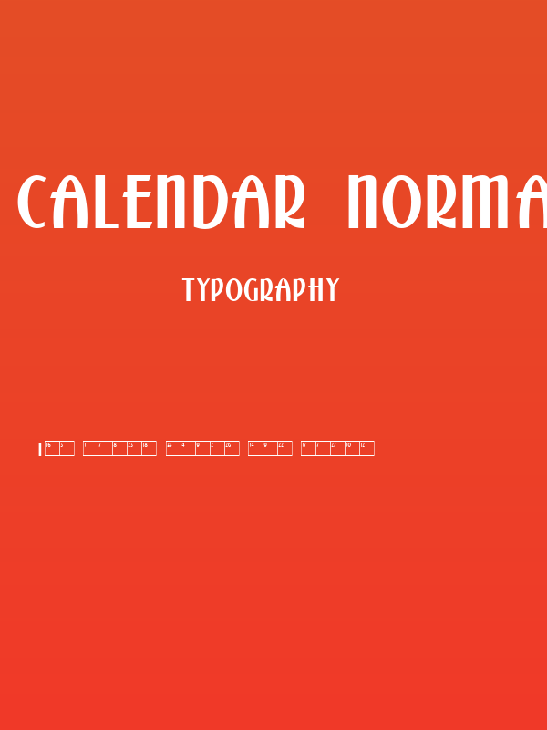 Calendar Normal Poster