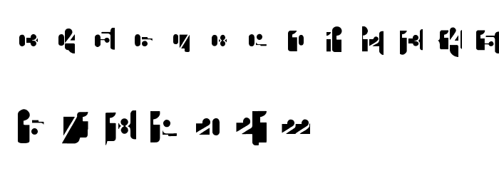 CalendarDigits Font LOWERCASE