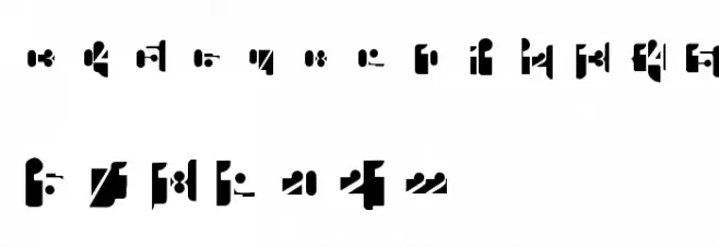 CalendarDigits 字体 小写