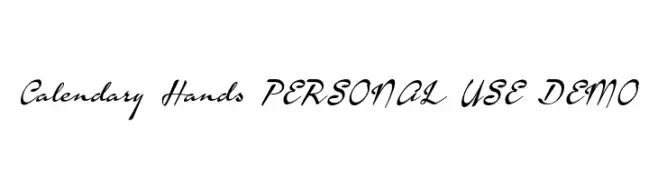 Calendary Hands PERSONAL USE DEMO  Fuentes Gratis Descargar