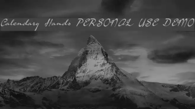 Calendary Hands PERSONAL USE DEMO Font examples