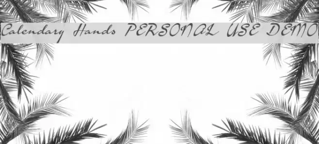 Calendary Hands PERSONAL USE DEMO Font examples
