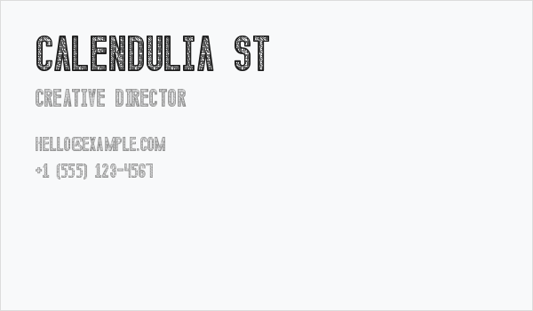 Calendulia St Business Card